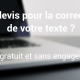 Un devis pour la correction de votre texte